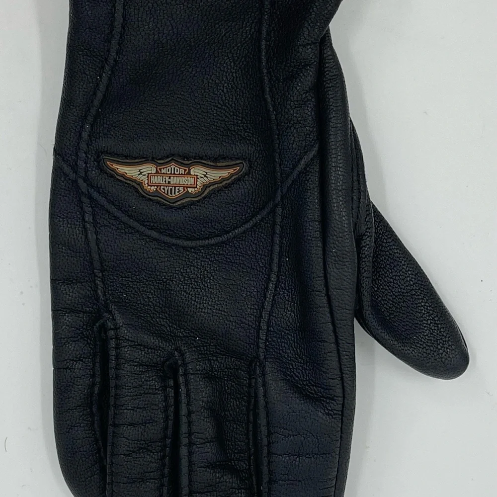 Harley Davidson‎ Authentic Black Leather Riding Gloves Women’s Extra Small XS